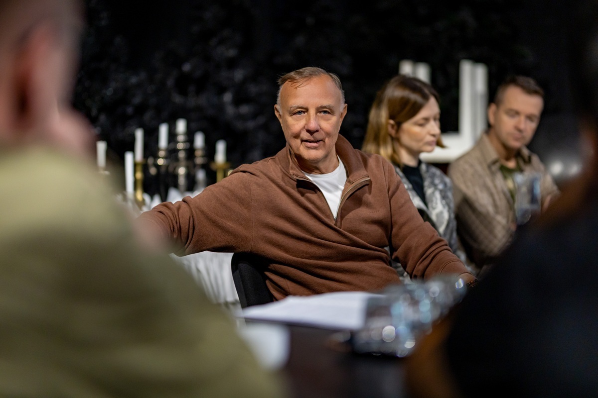 Cseke Péter a darab olvasópróbáján