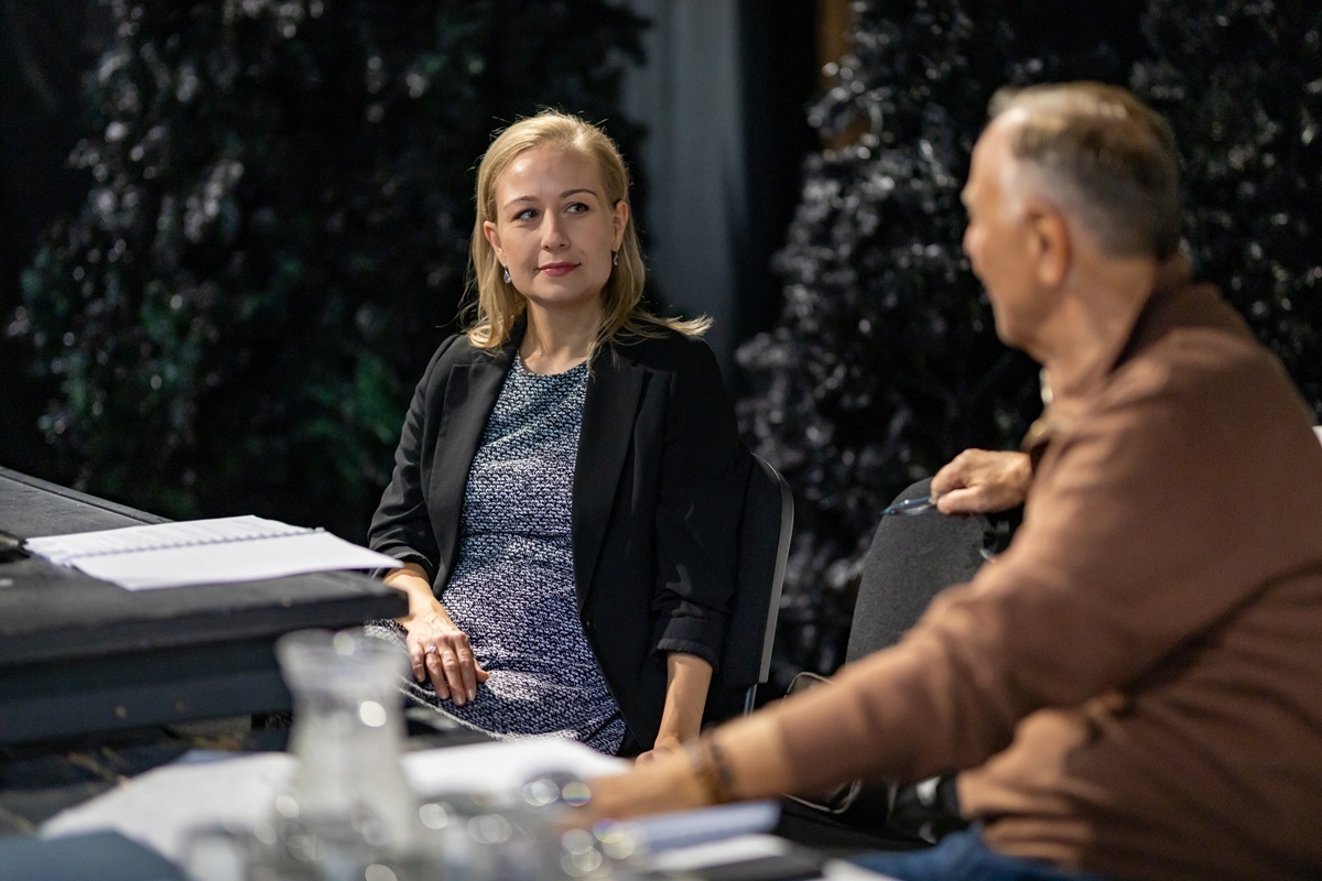 Hajdú Melinda és Cseke Péter az olvasópróbán